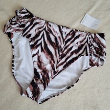 NWT Bikini Bottom Women's Size XL Brown Black Animal Print Gibson Latimer
