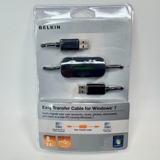 Belkin Easy Transfer Cable for Windows 7 USB 2.0 8ft 2.4m PC Adapter NEW
