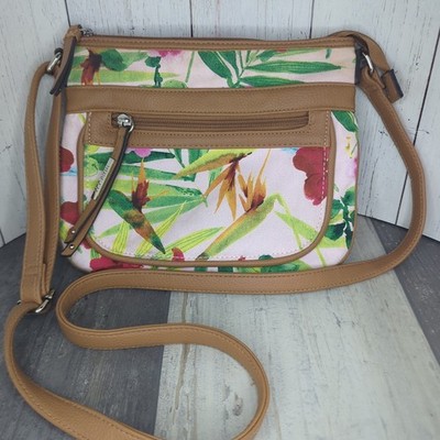 Rosetti Women's Floral Print Multi Pocket Over The Shoulder Small Purse