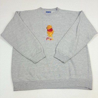 Vintage 90 s Winnie The Pooh Embroidered Crewneck Sweatshirt Size L SMALL FLAW