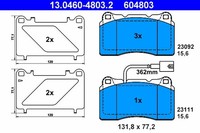 ATE Bremsbelagsatz Scheibenbremse 13.0460-4803.2 FüR 156 Alfa Sportwagon JTD 16V