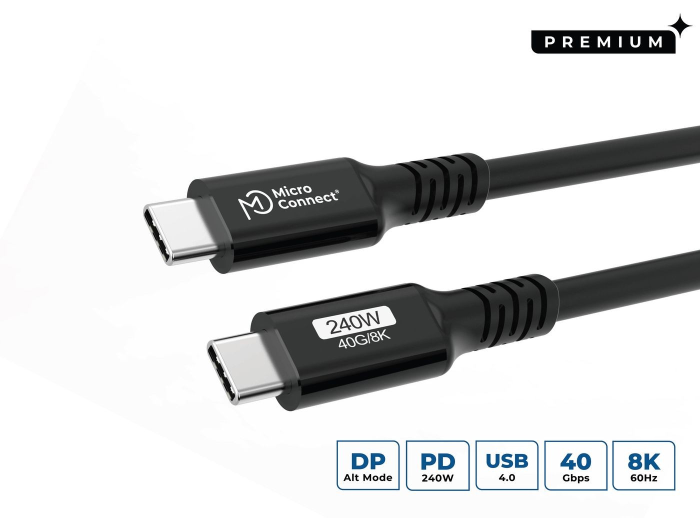 MicroConnect USB4CC05-240W Premium USB4 USB-C cable 0.5m
