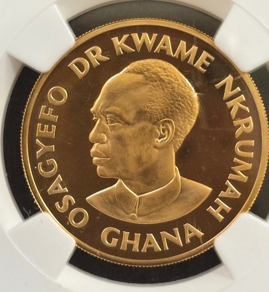 1965 Ghana Gold Coin G2PND OAU Summit NGC PF67 Ultra Cameo (#1019) - Image 3 of 4