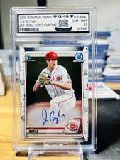 2020 Bowman Draft Chrome Joe Boyle 1st Bowman Auto GMG Graded 10 Gem Mint RC 