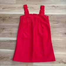 J. Crew Ondine Mini Dress Double Cotton Poplin Passion Rouge XS