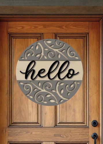 18” Round 3D Wood Door Hangers - Picture 5 of 12