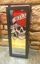 Ed Hardy Framed Skull & Heart Accent Wall Mir...