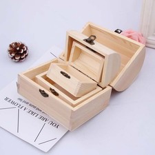 High Quality Wooden Box Boxes Arched Hinged Craft Decorate Keepsake Pine Plain