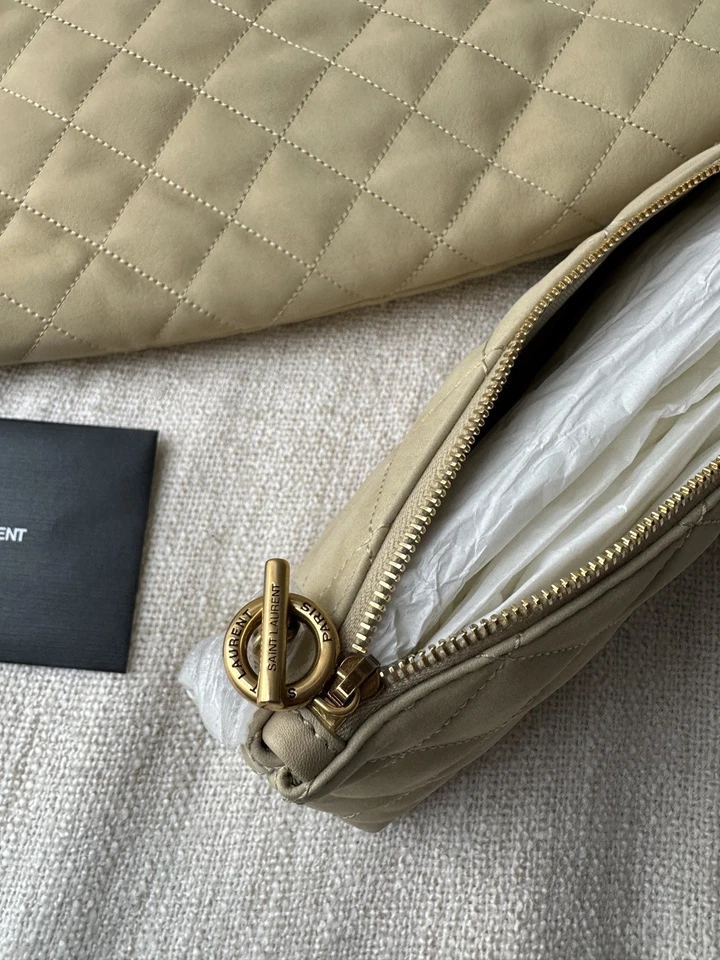 NEW YSL Saint Laurent Icare Maxi Shopper in Beige Leather – Full Set, Dustbag - Image 3 of 4