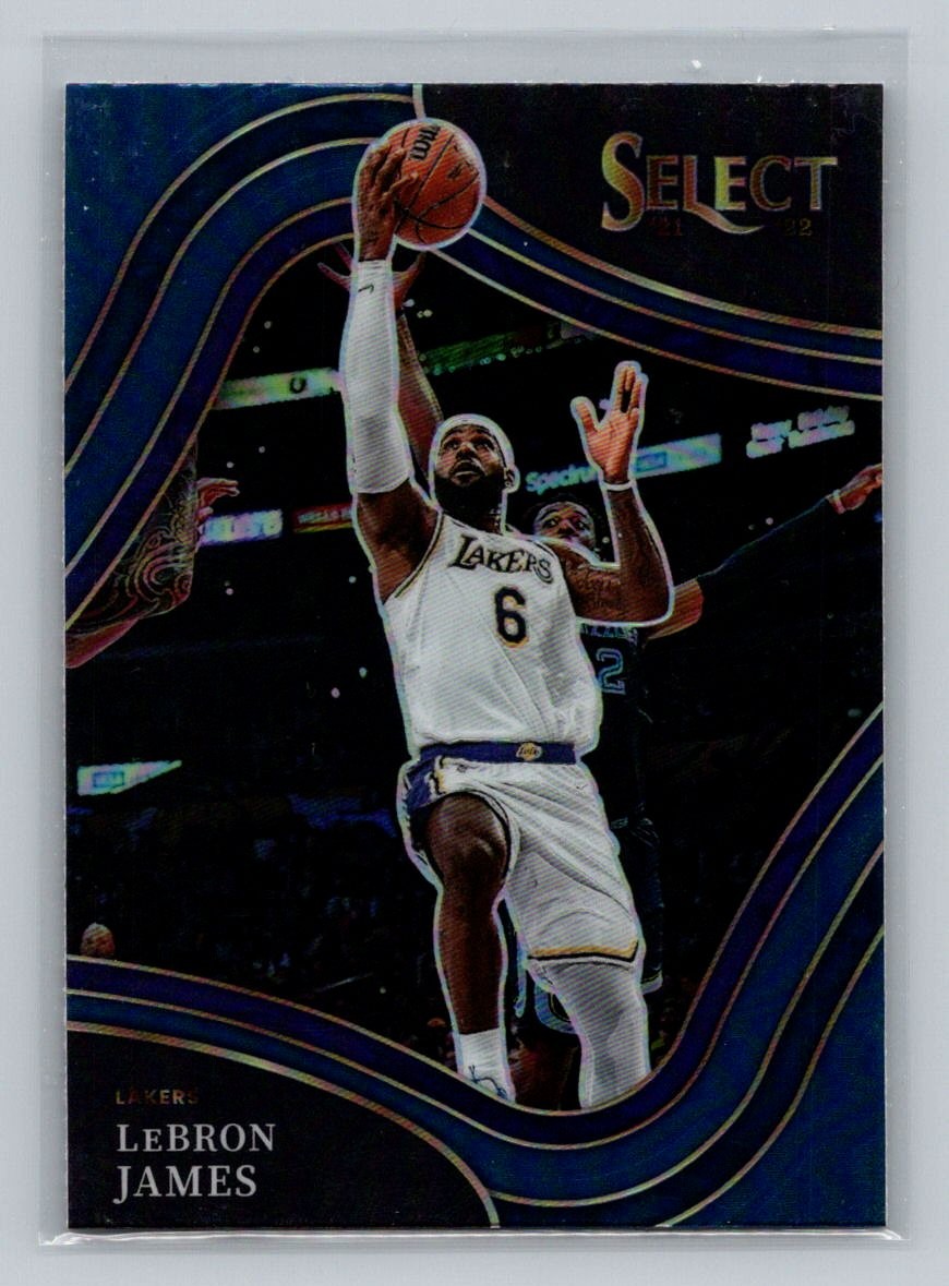 2021-22 Panini Select #219 LeBron James Blue Prizms