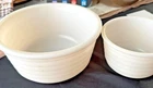 Set of 2 Vintage Glasbake For Sunbeam Mixmaster Milk Glass Bowls