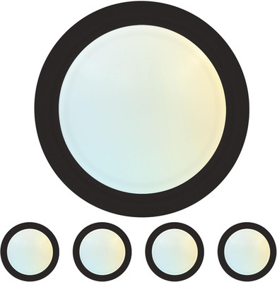 Dimmable 6'' LED Disk Lights, 5CCT, 1000LM, 4-Pack, Black Finish