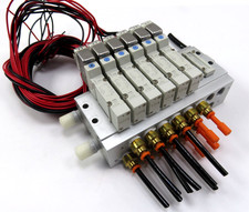 Lot of 6 SMC SY3140-5LOZ Solenoid Valve w/ SM...