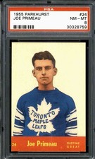 1955 Parkhurst #24 Joe Primeau - PSA 8