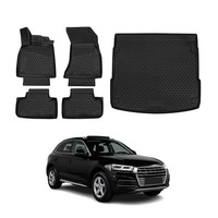 FußMatten & Kofferraumwanne Set FüR Audi Q5 Fy 2017-2024 Gummi Tpe Schwarz 5X