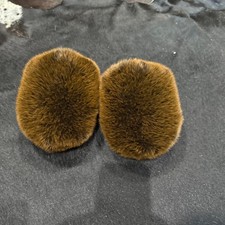 STEVE MADDEN POOF BROWN FAUX FUR SLIPPERS Women's Size 10