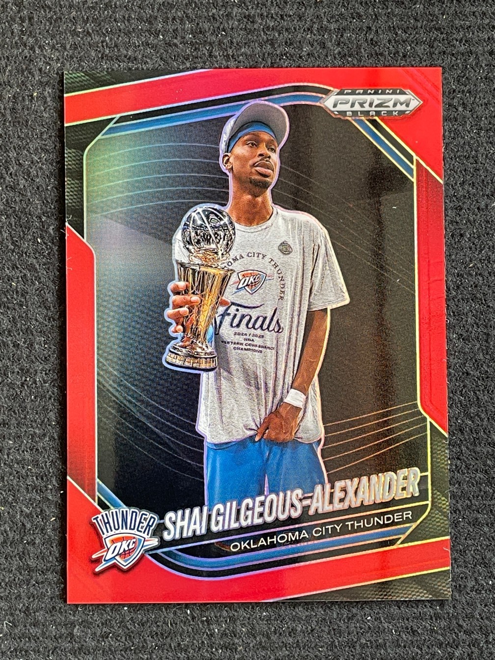 Shai Gilgeous-Alexander 2024-25 Panini Prizm Black Red Prizm 032/299 #164