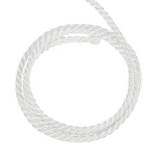 MECCANIXITY Twisted Cord Trim, 5 Yard 4mm 3-Ply 0.16 inch Dia.x 5 Yard, White