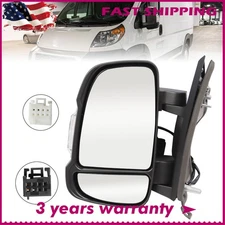 Driver Left Side Door Mirror Power Heat with Light for 10-24 RAM Promaster