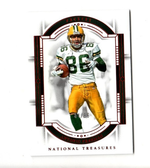 2023 National Treasures Jersey Number RED Antonio Freeman #'d 84/86 PACKERS WR