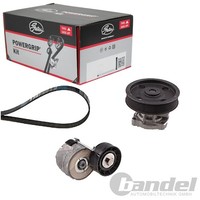 Gates KEILRIPPENRIEMEN-SATZ + Wasserpumpe Passend FüR Fiat 500 Doblo Idea Panda