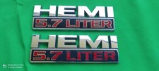 2013-2018 Dodge Ram Hemi 5.7 Liter Emblems Front Fender Badges Nameplate Symbol