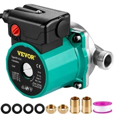 VEVOR Hot Water Recirculating Pump, 93W, 110V Water Circulator Pump, Circulation