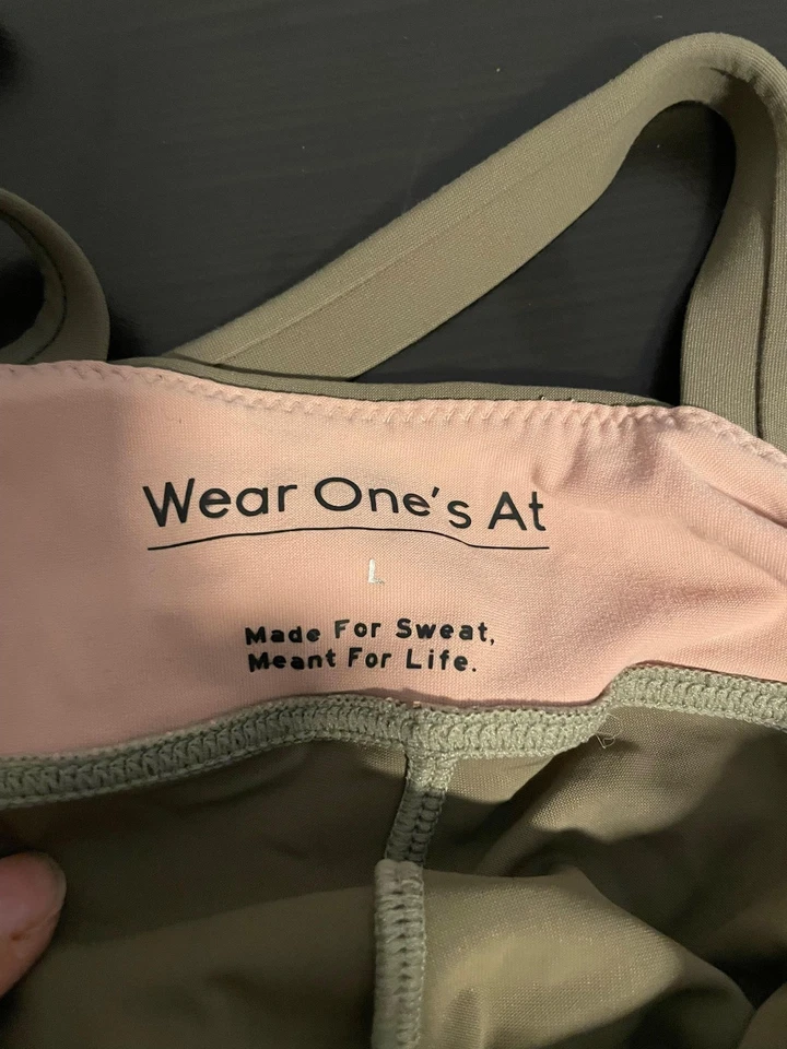 Mono Wear One's At Mujer Grande Verde Oliva Ropa Activa Unitard Hecho en EE. UU. Foto 3 de 4