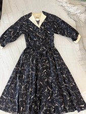 Vintage Early 70s Gunne Sax Jessica Floral Dress Shirtwaist Full Skirt Size 6