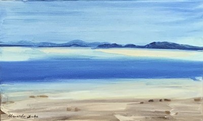 Aultbea Wester Ross, Schottland Original Ölgemälde 20 x 12 tiefer Rand Kasten Leinwand