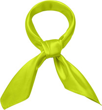 Women Silk Feeling Scarf 23.6'' Solid Color Square Satin Scarf Neck Head Bandana