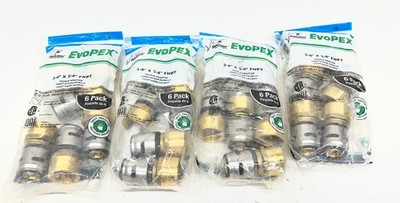 (24 TOTAL) SharkBite 3/4in. Push-to-Connect EVOPEX x FNPT Brass Adapter Fitting
