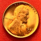 1947-S Lincoln Wheat Cent Penny GEM RD BU From an Original Bank Roll