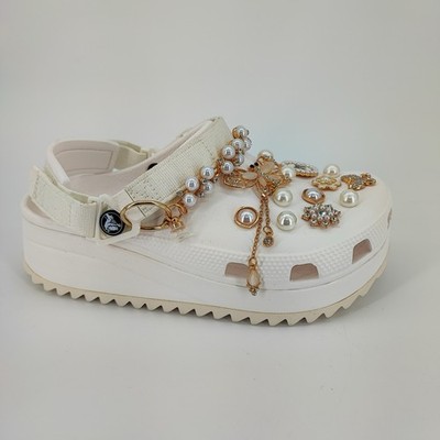 Crocs Classic Hiker Clog Women s 8 US Platform Sandals White Rubber 206772