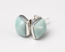 Genuine Dominican Blue Larimar Cushion 925 St...