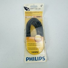 Philips Quality Hi Definition TV Cable 6 ft HDMI 1080P HDTV Open Box