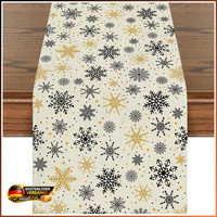 TischläUfer Weihnachten Schwarz Gold 40X180 Cm Tischdeko Winter Urlaub Party