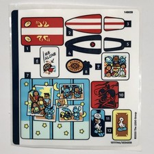 LEGO STICKER SHEET 43268 Lilo And Stitch Beach House Stickers Decals Disney