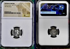 Roman Emperor Commodus Silver Denarius 177AD-192AD NGC Genuine Ancient Coin