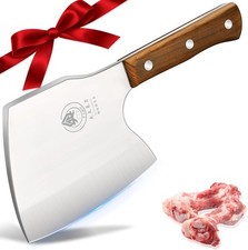 Meat Cleaver Heavy Duty Butcher - Axe Bone Knife 6 Inch,Bone Knife for Meat Cutt
