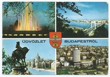 Budapest Hungary, Vintage PC, City Landmarks-4 Views, 1969