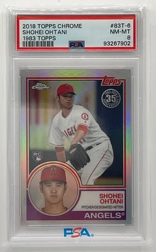 2018 Topps Chrome Shohei Ohtani 1983 Angels PSA 8