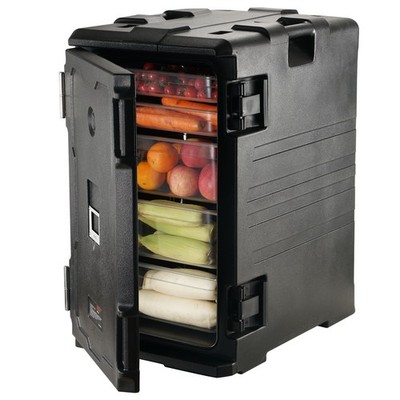 109QT / 120L Food Pan Carrier Insulated Front Loader Catering Dish Box w/ Wheels
