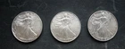 Lot of 3 - 2010/2002/2010 $1 American Silver Eagle 1 oz BU