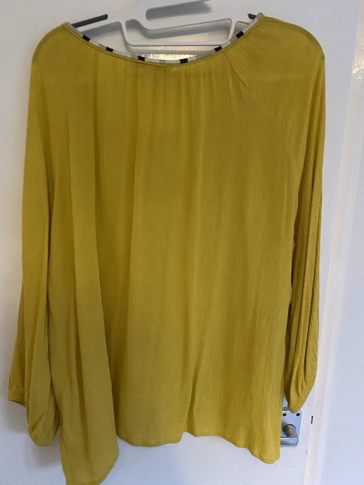 Esprit Ladies Yellow Blouse 16 Smock Style - Image 2 of 4