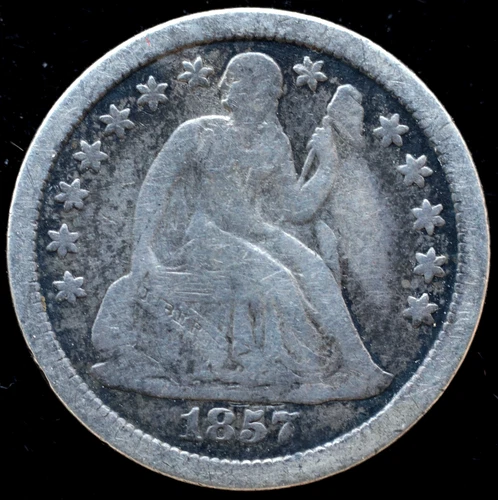KAPPYSCOINS GF444 1857O VG VERY GOOD   SEATED LIBERTY DIME