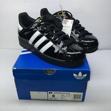 Adidas Superstar II W Negro Blanco Dorado JS4009 Mujer’s Talla 8 Nuevo En Caja