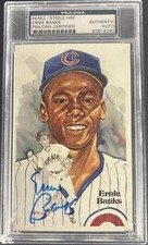 Perez Steele Ernie Banks PSA Authentic AUTO Autograph