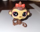Hasbro, Littlest Pet Shop, "714 Monkey", Red Bow & Purple Eyes  — photo 3