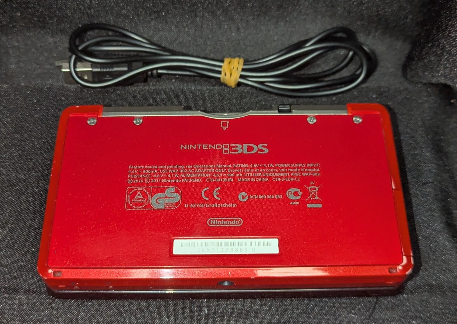Nintendo 3DS Red - 2 Games + Charger & Stylus – Tested – Working (B) image 3